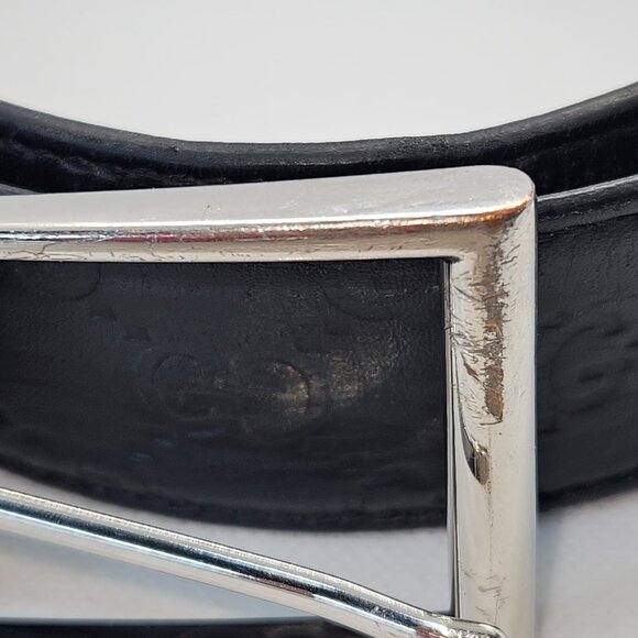 Gucci Black leather Guccissima Belt - Picture 2 of 9
